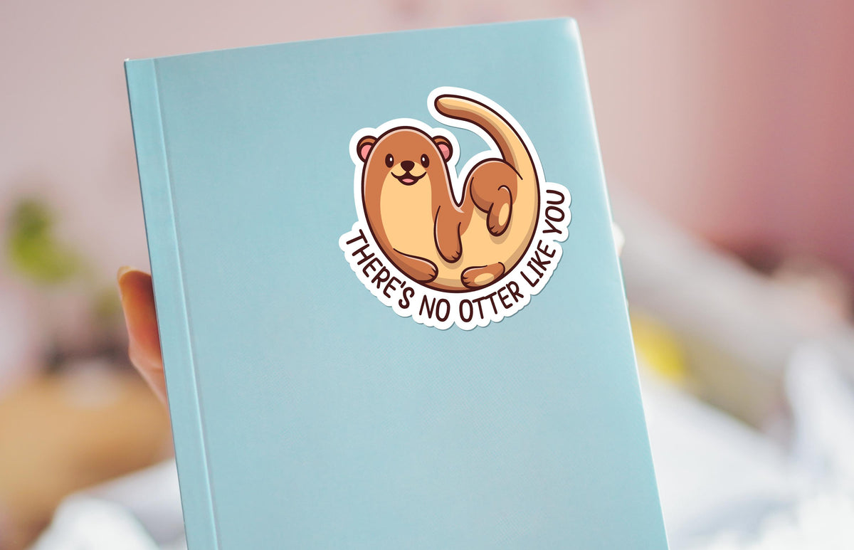 There’s No Otter Like You sticker, funny pun design – view 4