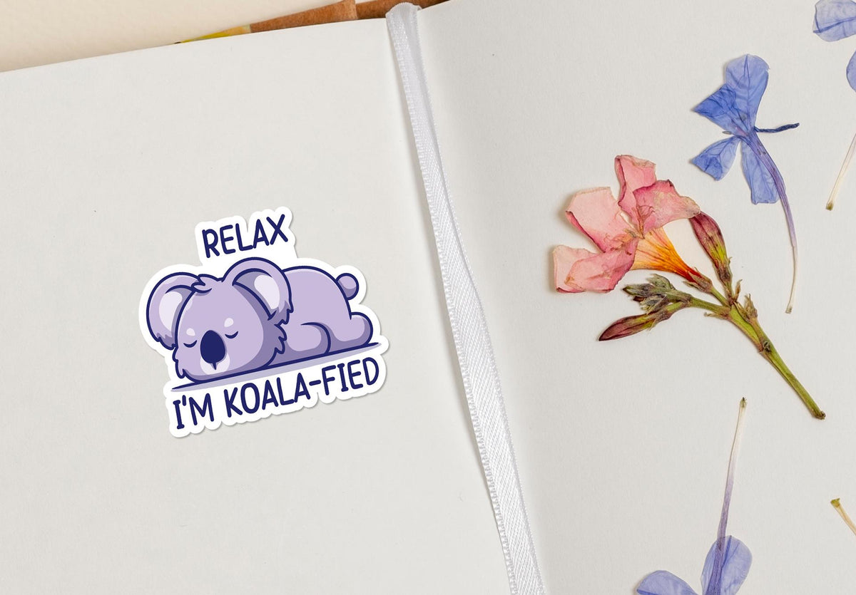 Relax sticker, cute koala sleeping – view 3