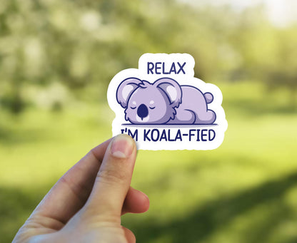 Relax sticker, cute koala sleeping – view 4
