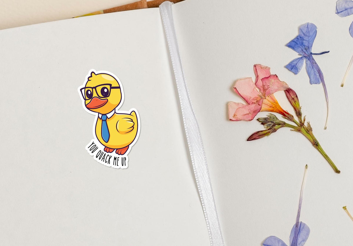 You Quack Me Up sticker, crack me up" pun – view 3