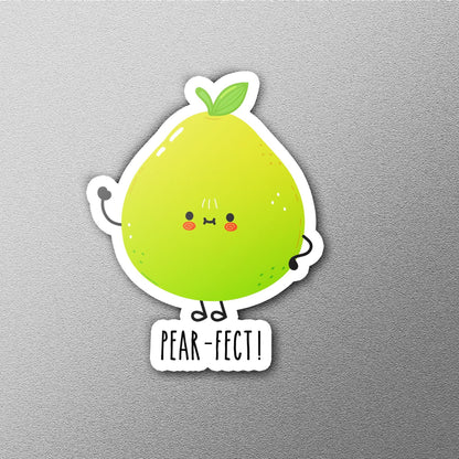 Pear-fect sticker, fun pun design