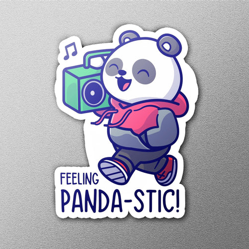 You're Panda-stic sticker, funny pun design