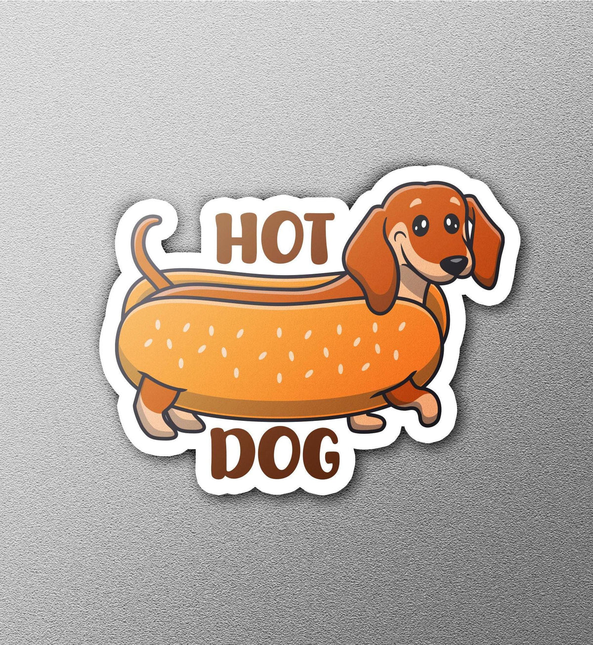 Hot Dog sticker, funny pun design
