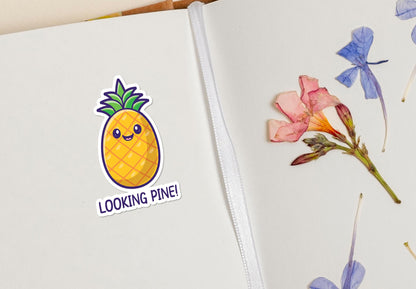 Looking Pine sticker, tropical fun – view 3