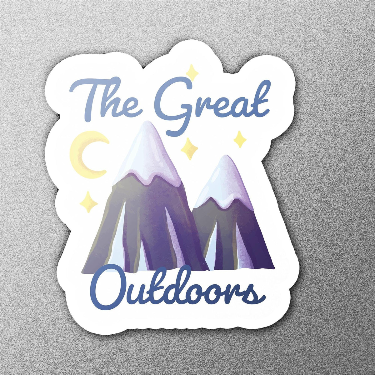 The Great Outdoors sticker, mountain design