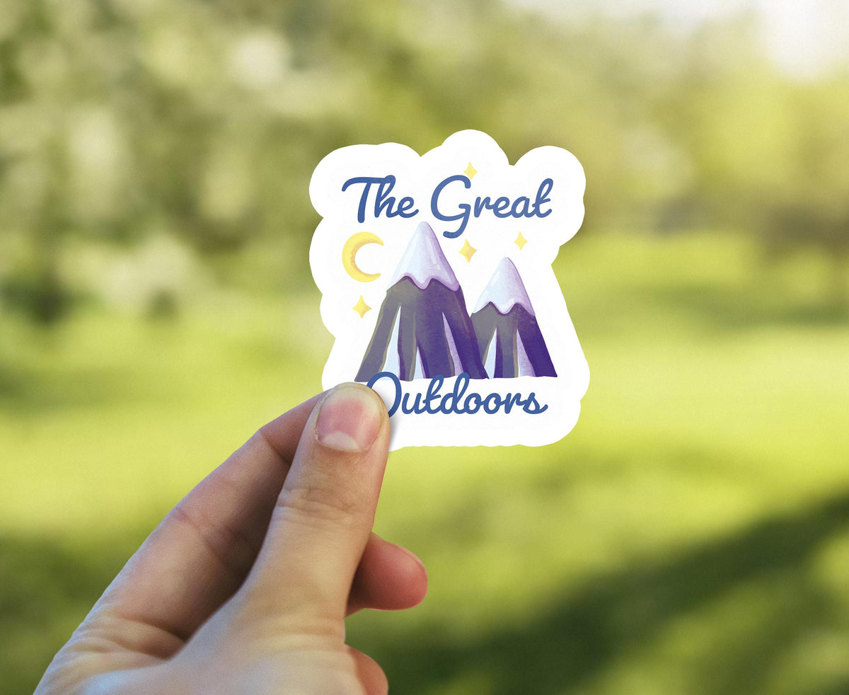 The Great Outdoors sticker, mountain design – view 3