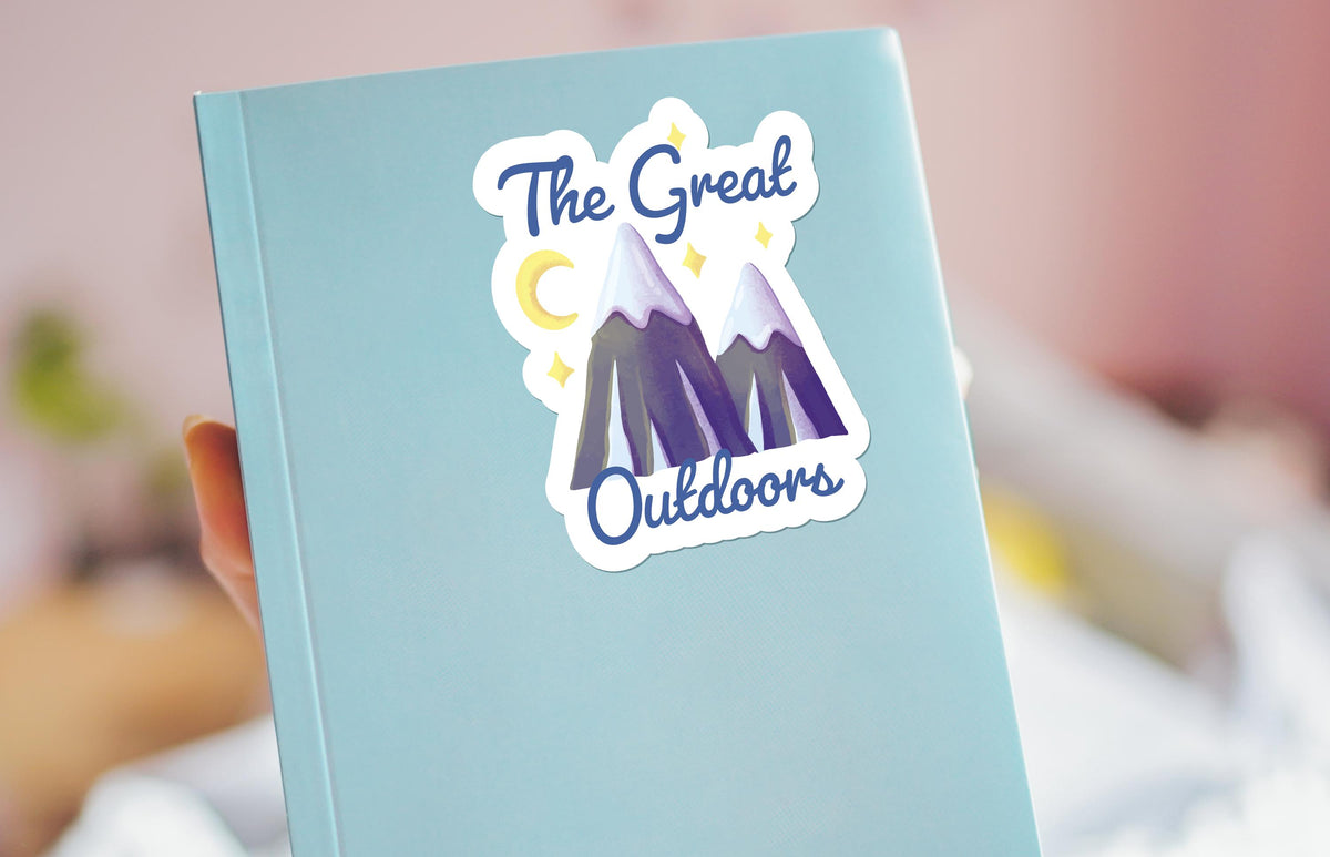 The Great Outdoors sticker, mountain design – view 4