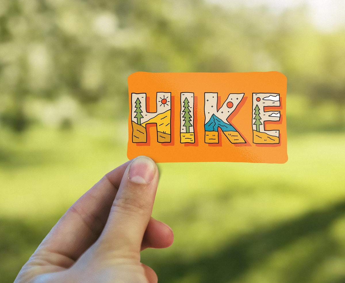 Hike sticker, landscape window design – view 3