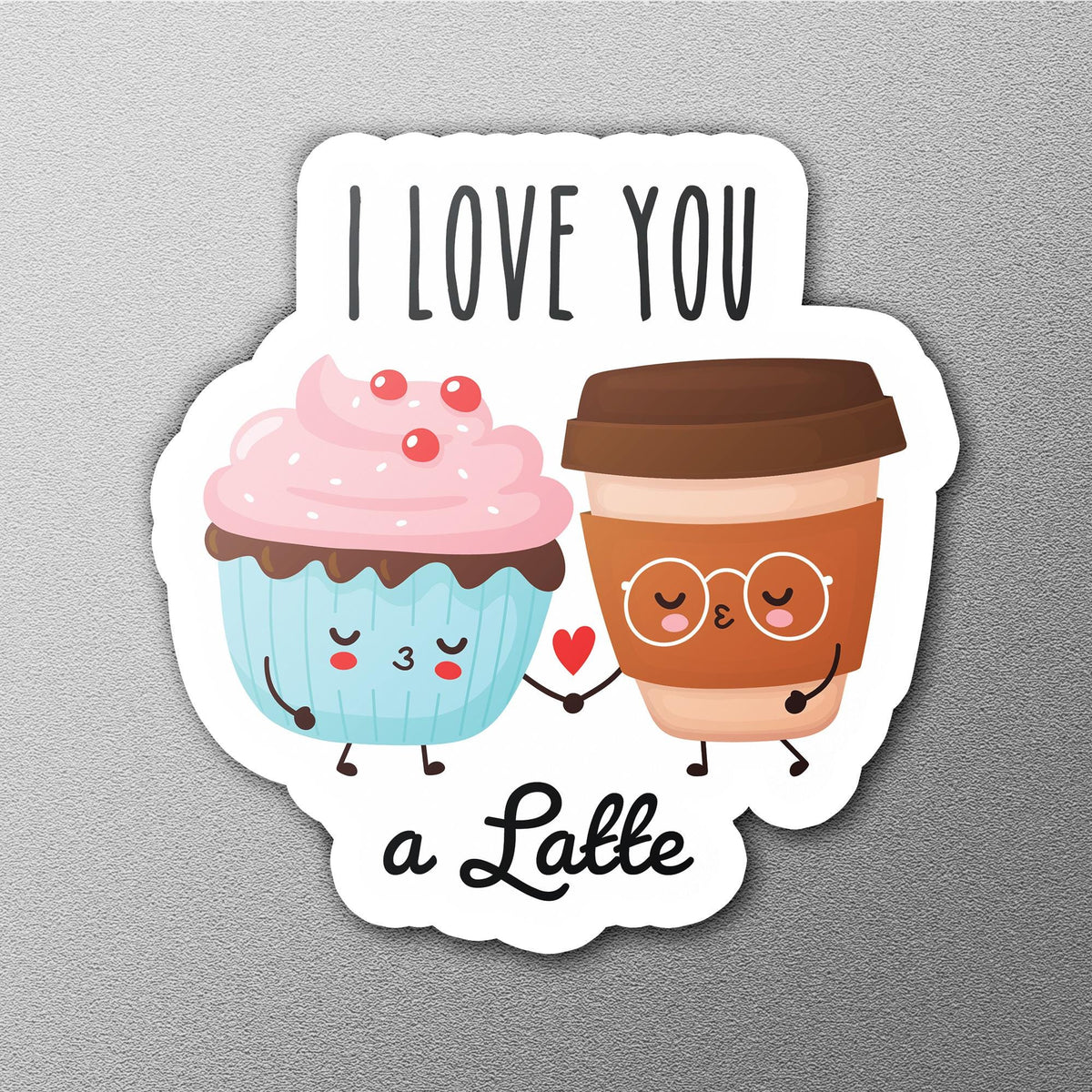 I Love You Latte sticker, adorable latte design – view 2