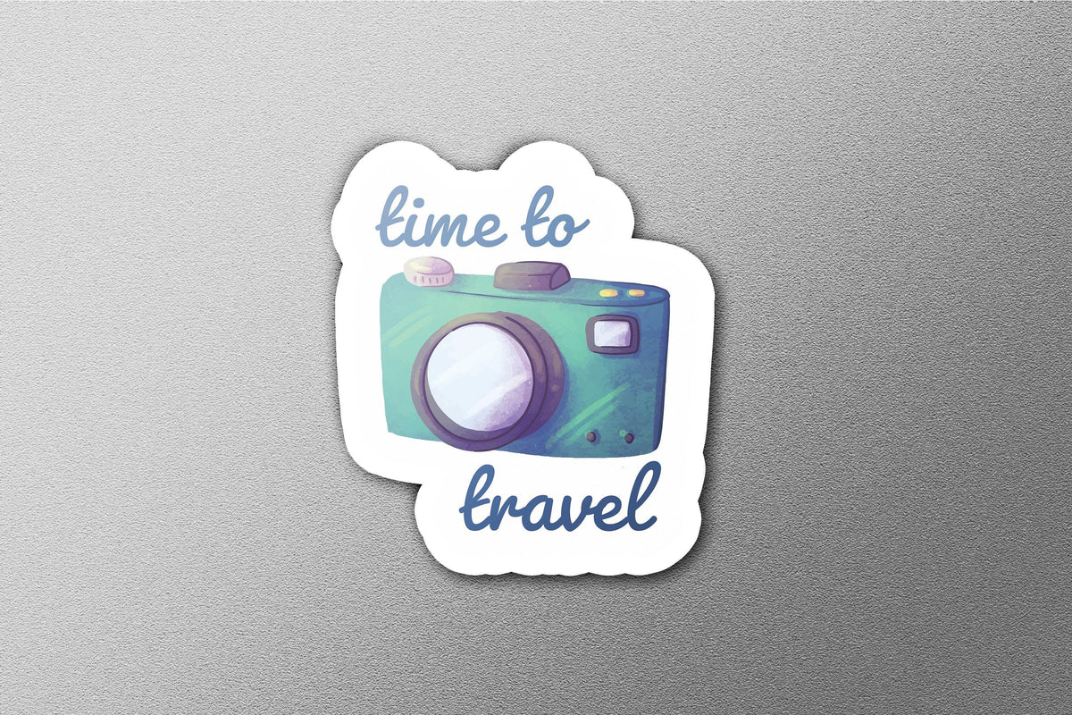 Time to Travel sticker, adventure awaits