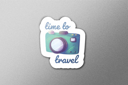 Time to Travel sticker, adventure awaits