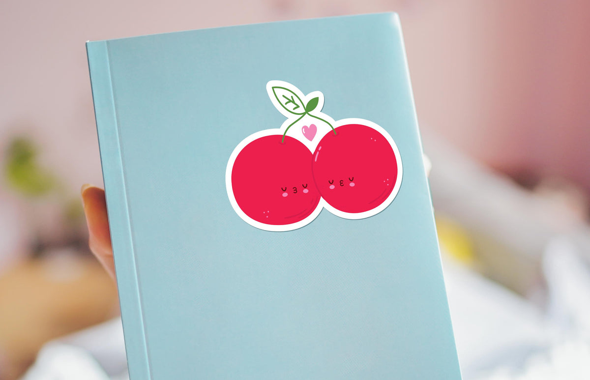 Two Cute Cherries sticker, cute fruit design – view 4