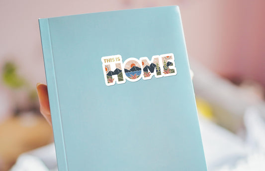 This Is Home sticker, minimalist nature wall art