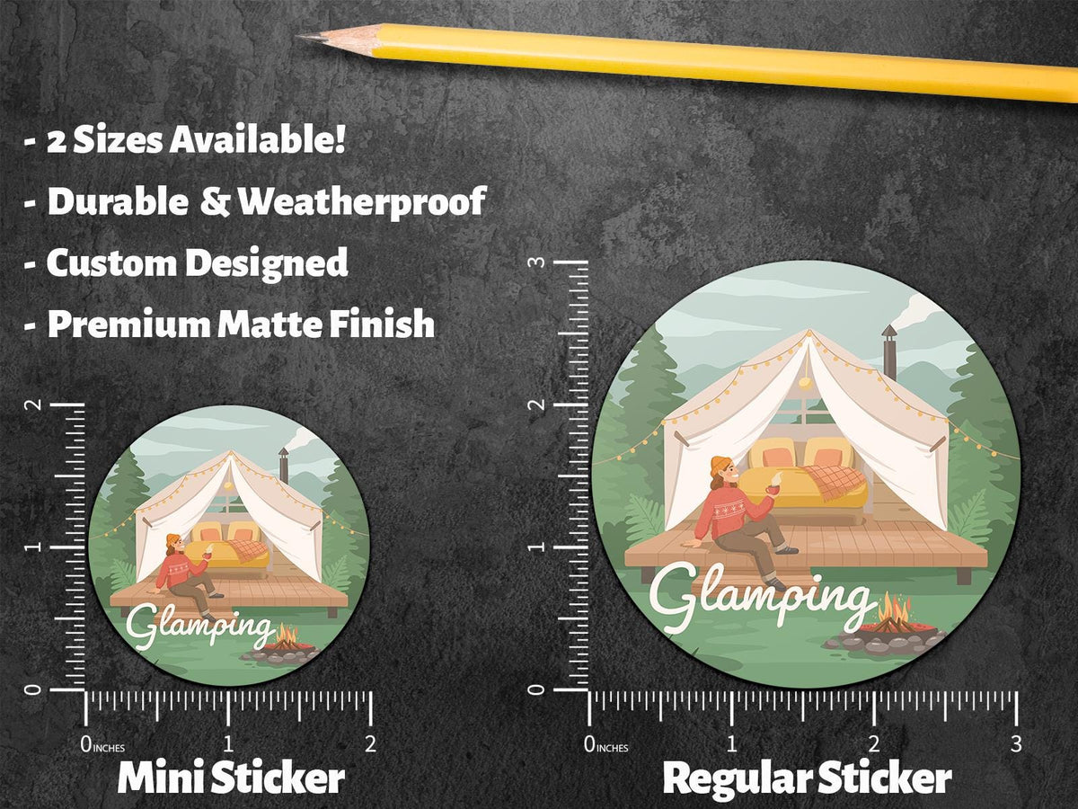 Glamping sticker, glamour camping for girls – view 2