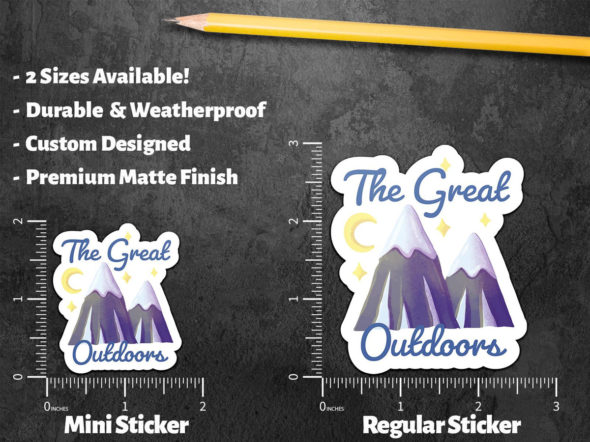 The Great Outdoors sticker, mountain design – view 2