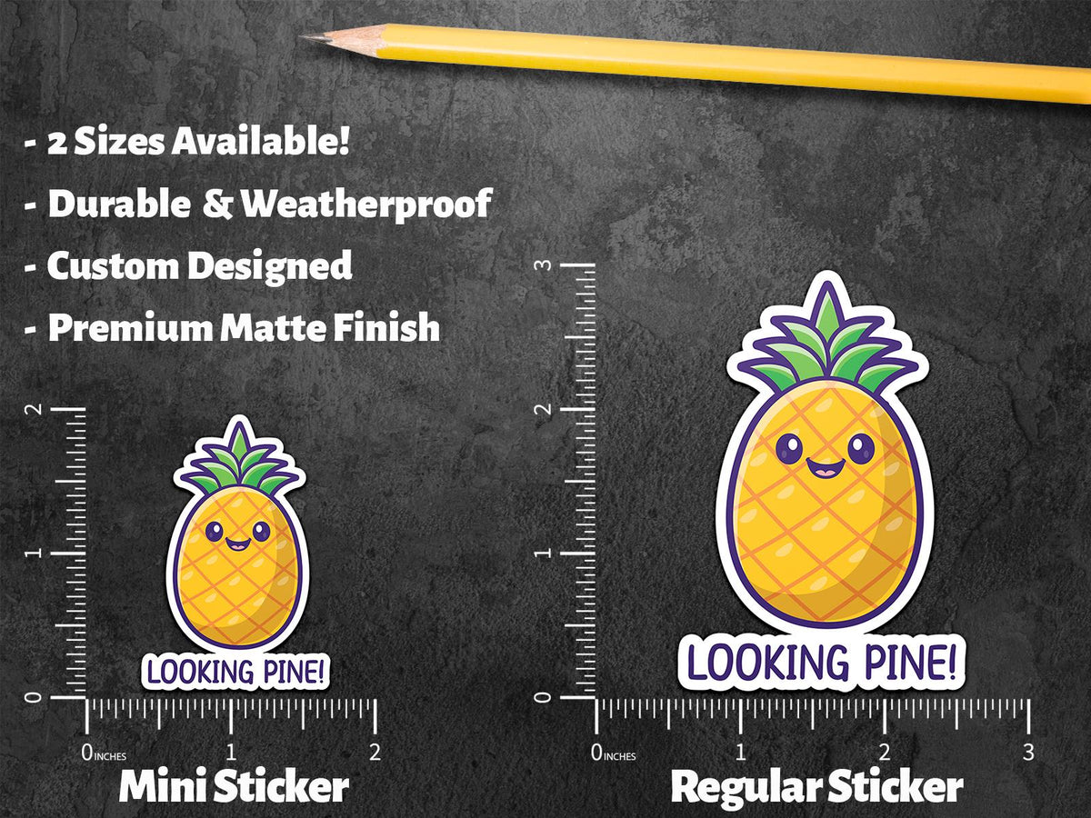 Looking Pine sticker, tropical fun – view 2