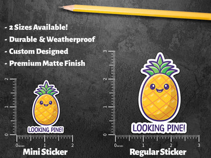 Looking Pine sticker, tropical fun – view 2