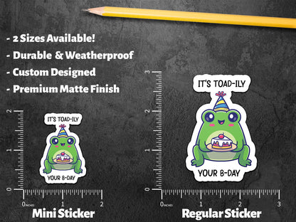 Toad-ily Your B-Day sticker – view 2