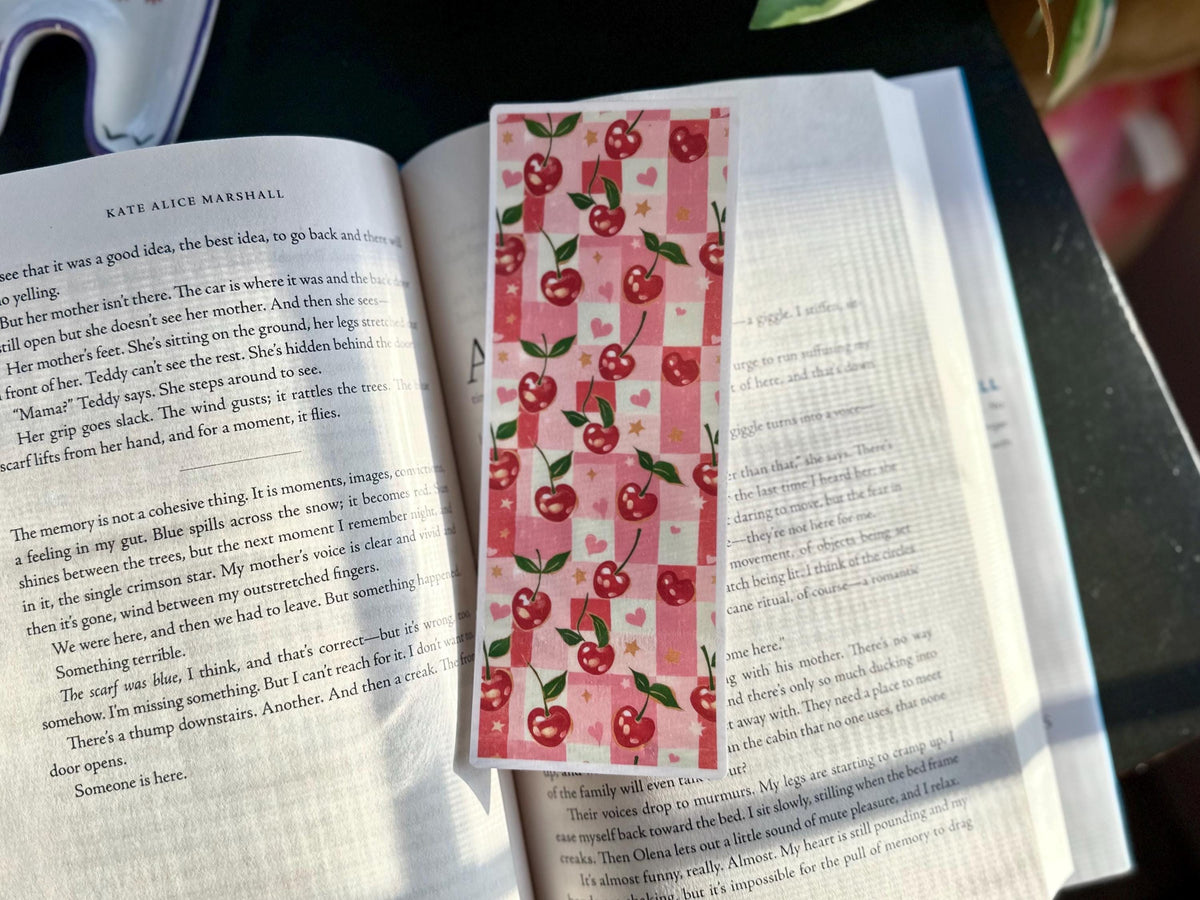 Checkered Cherries Bookmark sticker – view 2