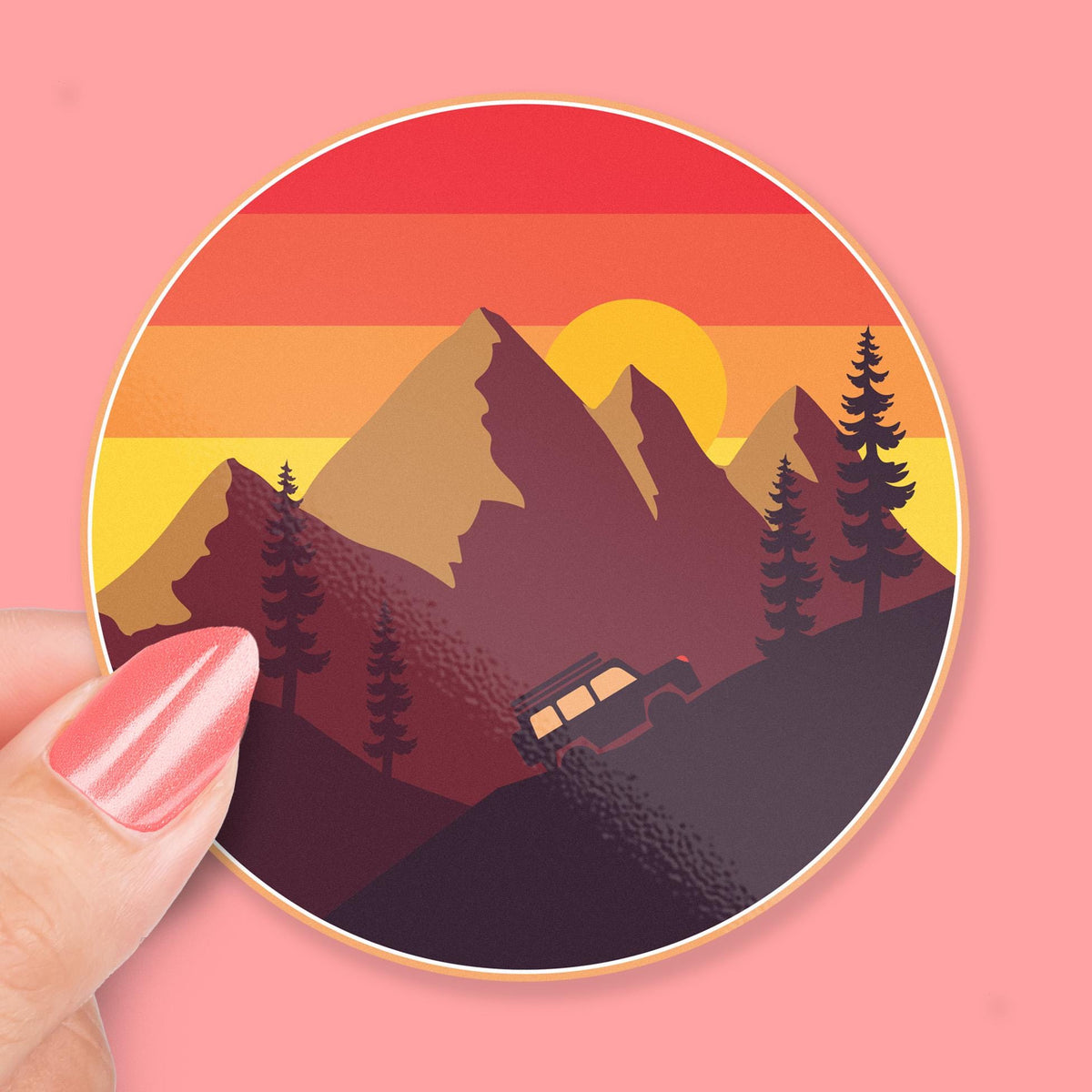 Off-Road Adventure sticker, nature exploration
