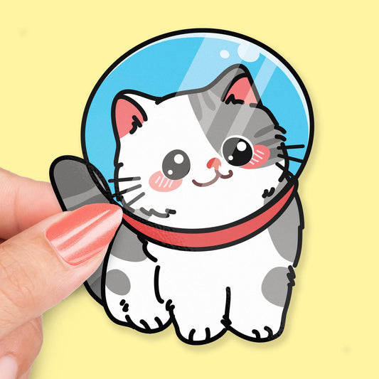 Astronaut Cat sticker, space cat