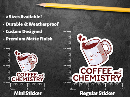 Coffee and Chemistry sticker, chemistry humor – view 2