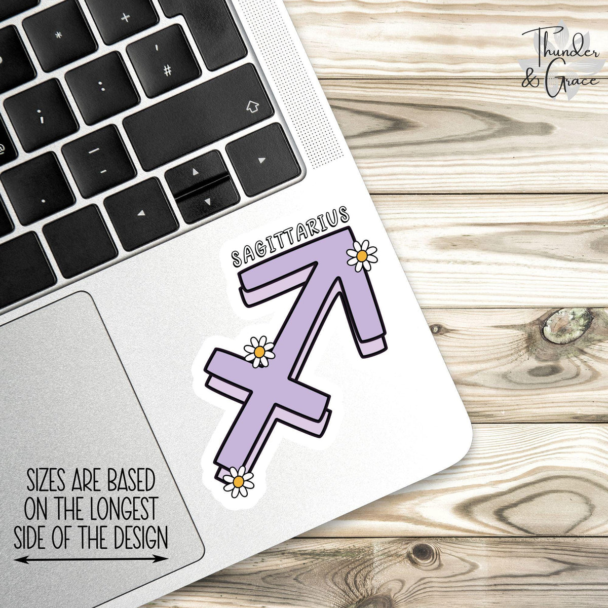 Sagittarius sticker, retro zodiac – view 2
