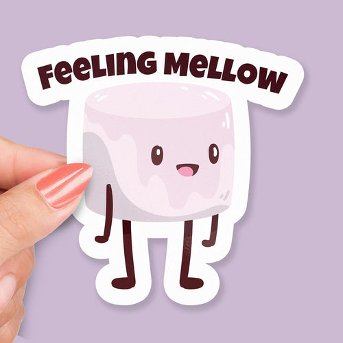 Feeling Mellow sticker, funny food pun