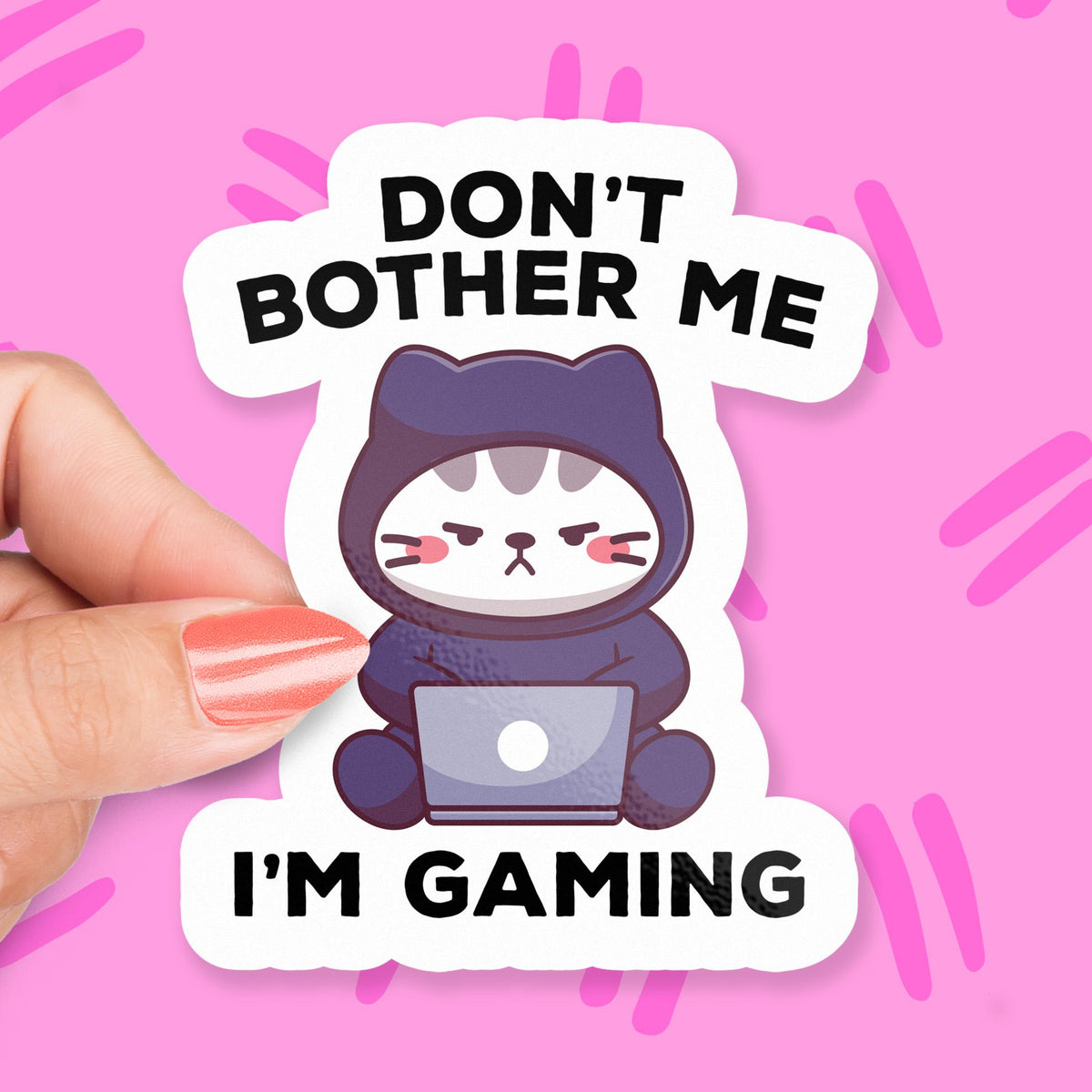 Don’t Bother Me sticker, office humor