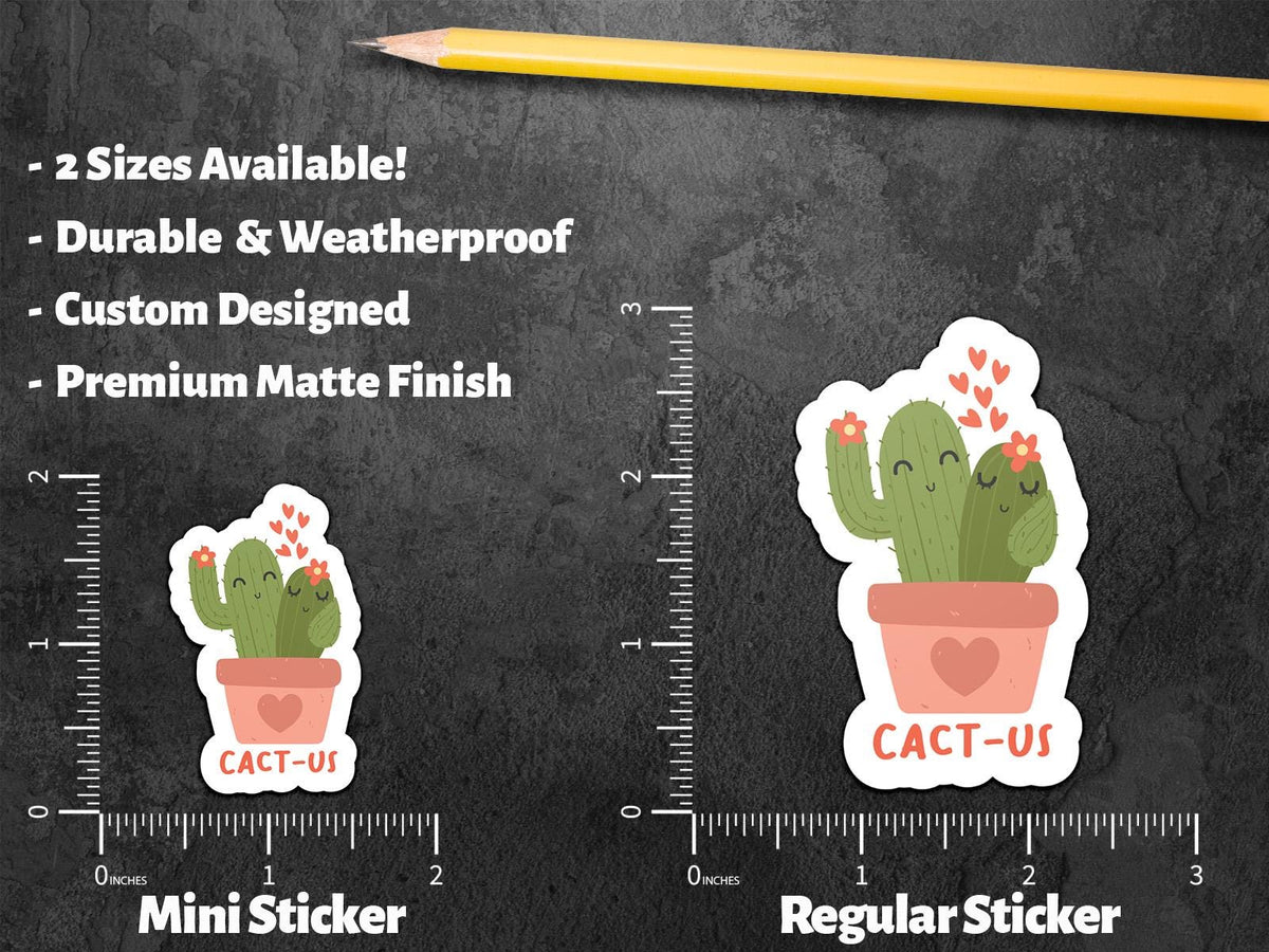 Cact-Us sticker – view 2