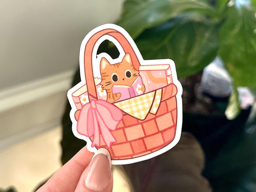 Reading Kitty sticker