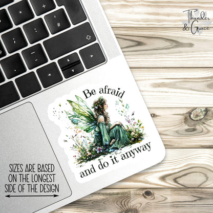 Be Afraid and Do It Anyway sticker, comfort zone – view 2