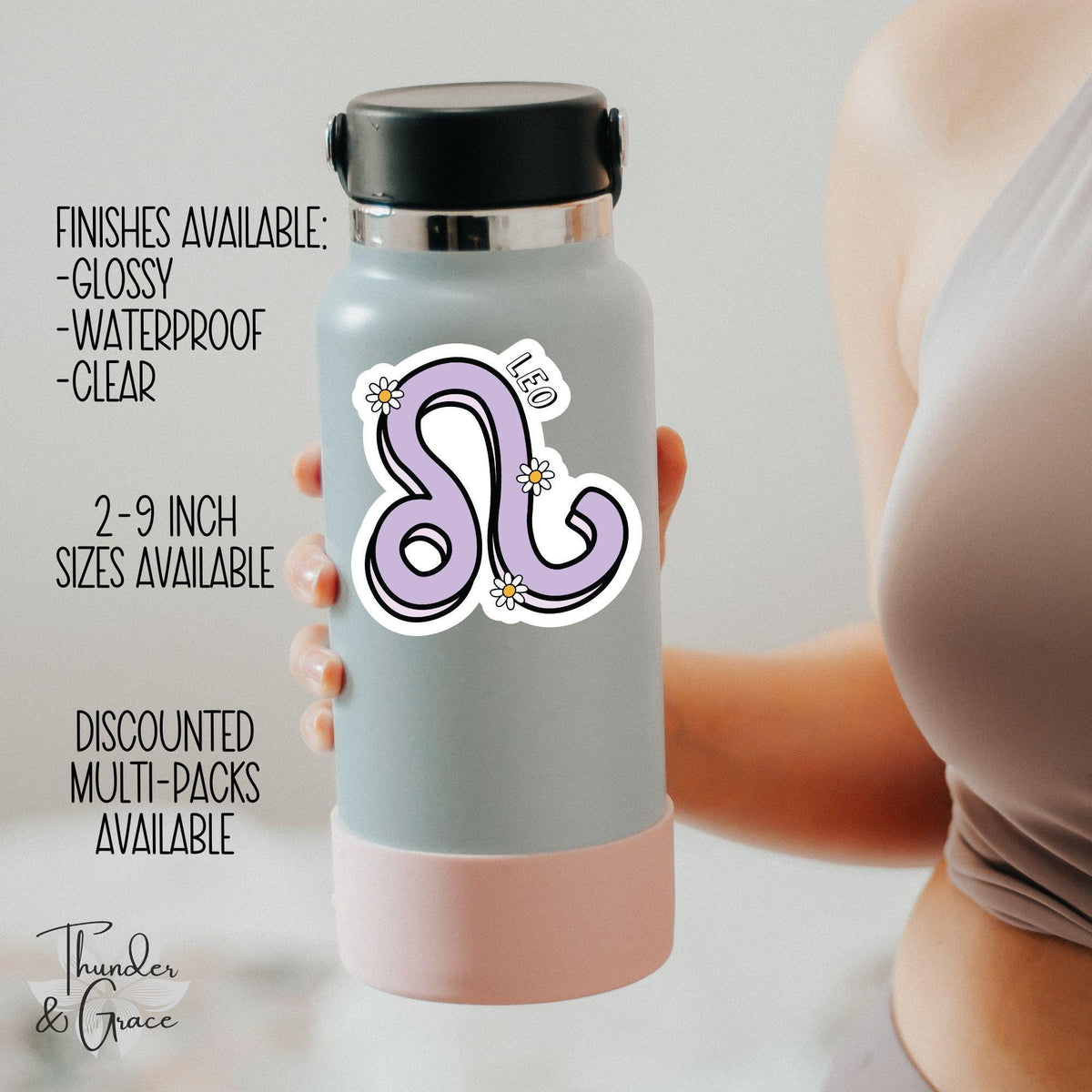 Leo sticker, retro zodiac – view 3
