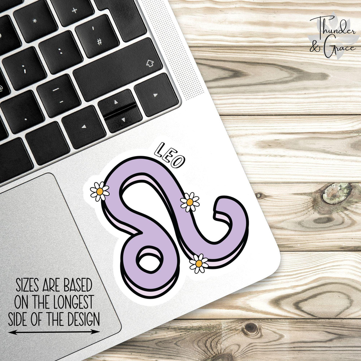 Leo sticker, retro zodiac – view 2