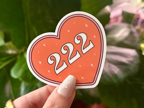 222 Heart sticker