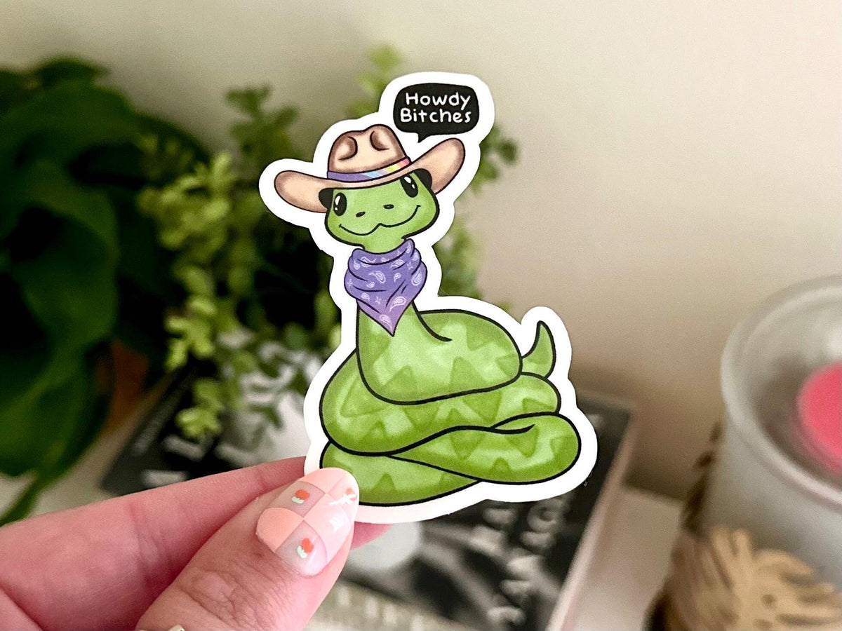 Howdy B*tches Snake sticker