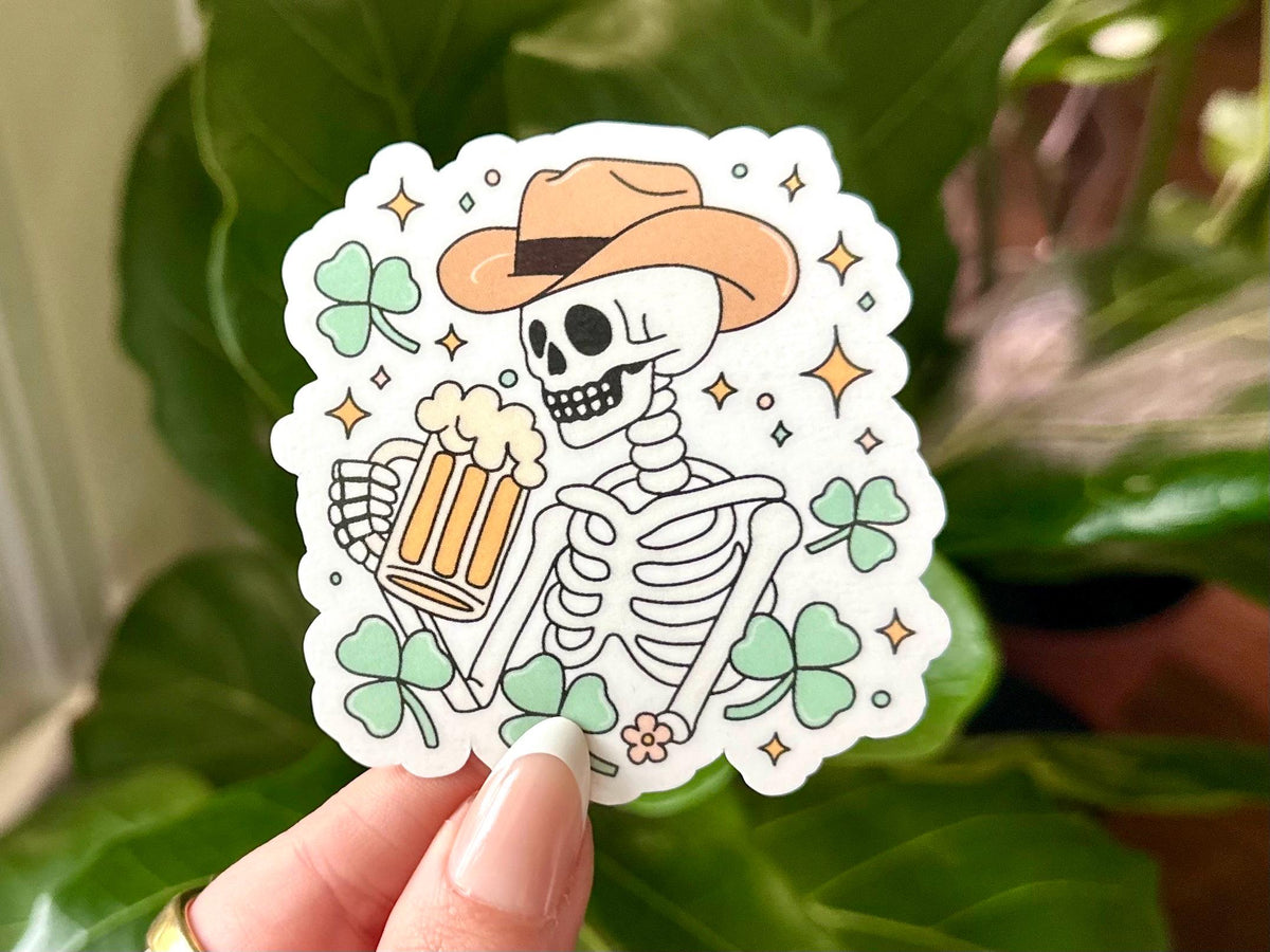 Lucky Irish Skelly sticker