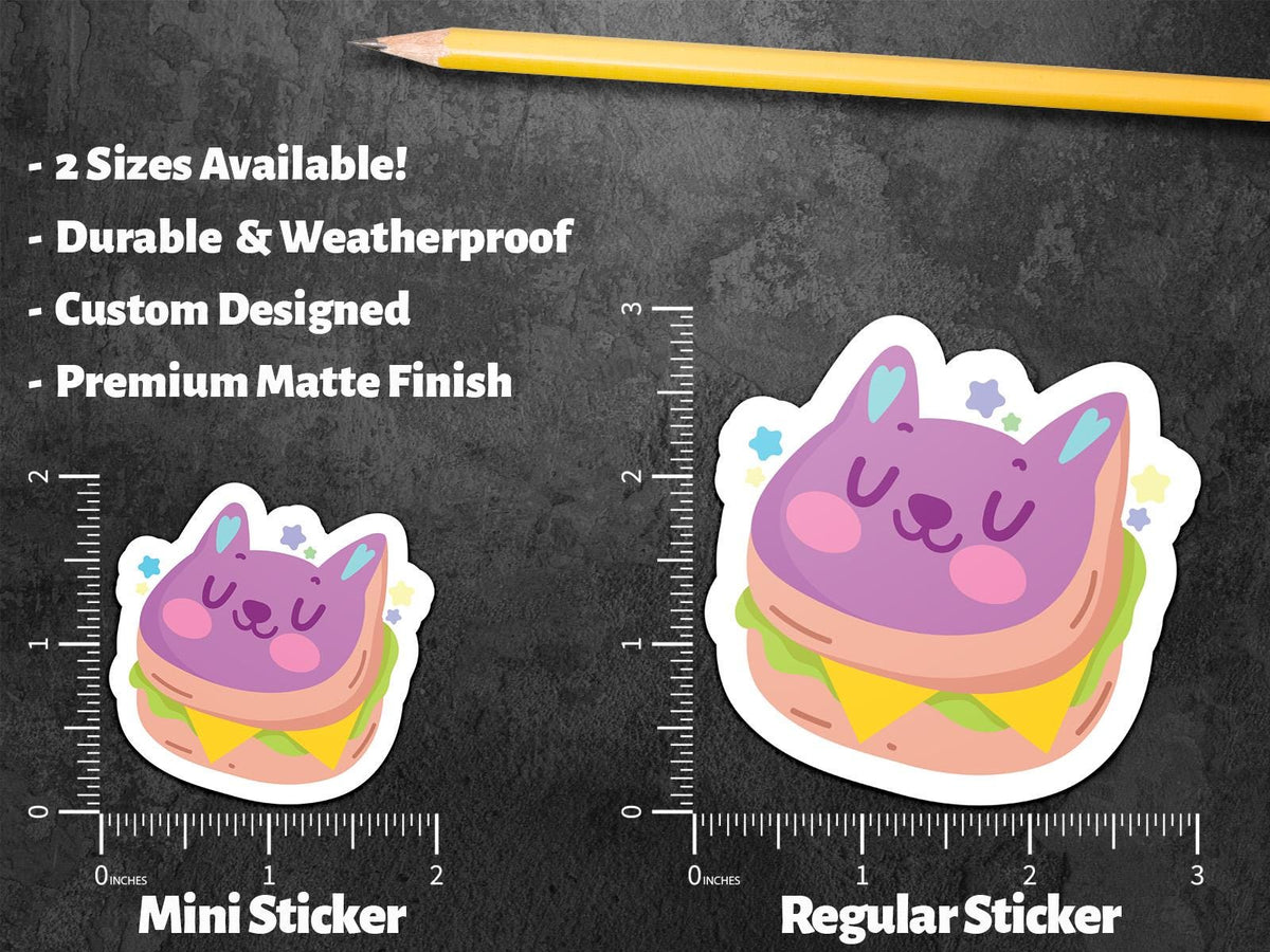 Cat Sandwich sticker, cute animal humor – view 2