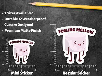 Feeling Mellow sticker, funny food pun – view 2