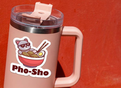 Pho-Sho sticker, funny food pun – view 4