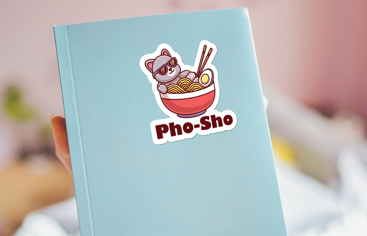 Pho-Sho sticker, funny food pun – view 3
