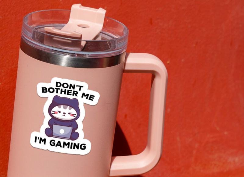 Don’t Bother Me sticker, office humor – view 4