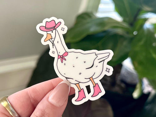 Cowgirl Goose sticker