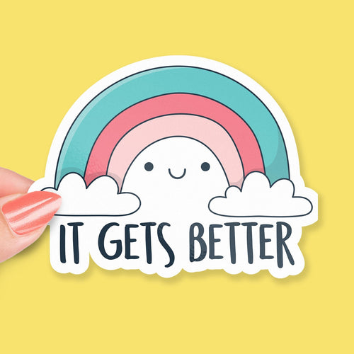It Gets Better sticker, positive message