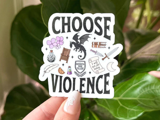 Choose Violence sticker, book club