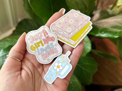 Bookish sticker sheet, book lover