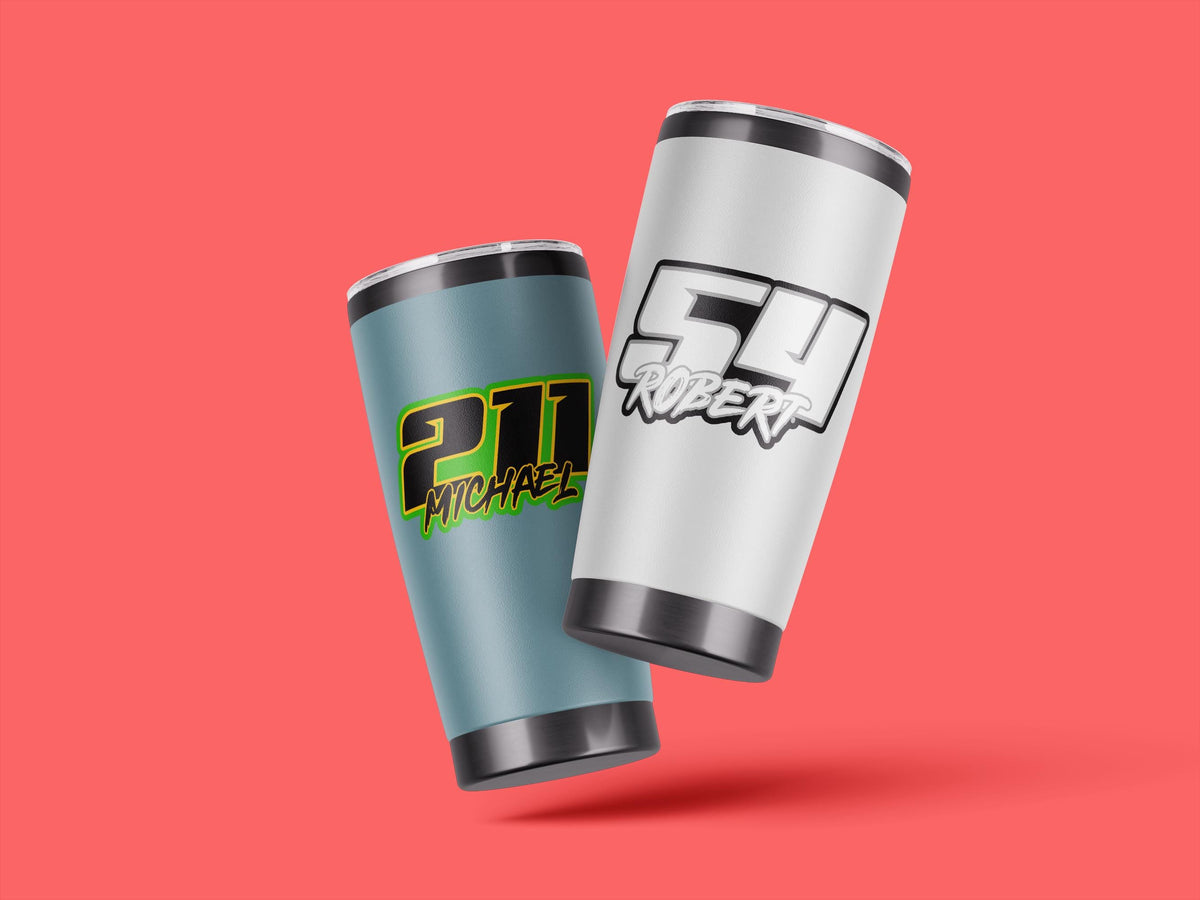 Custom Racing Sticker with Name & Number by Stickreews — view 3