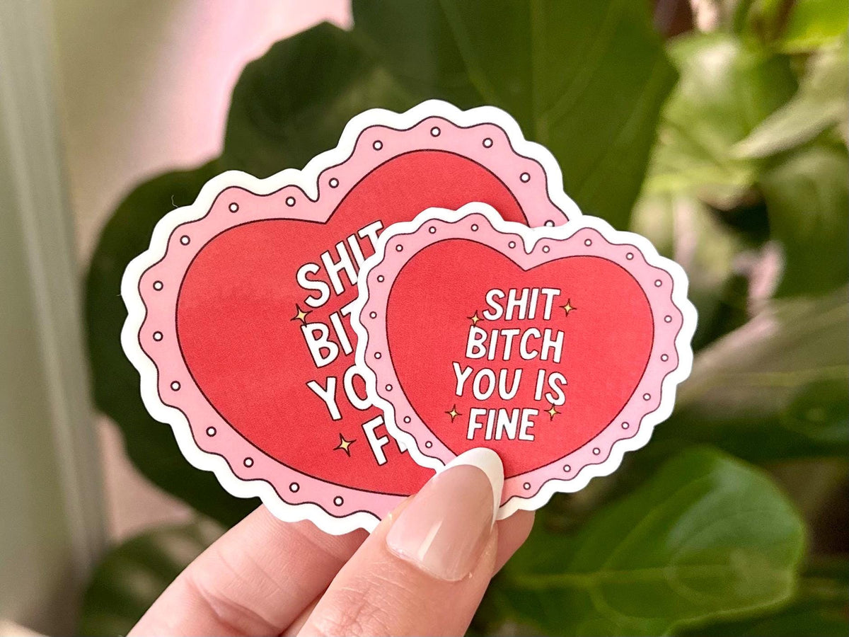 Sh*t B*tch You Is Fine sticker – view 2