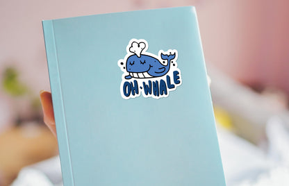 Oh Whale sticker, funny whale pun – view 4