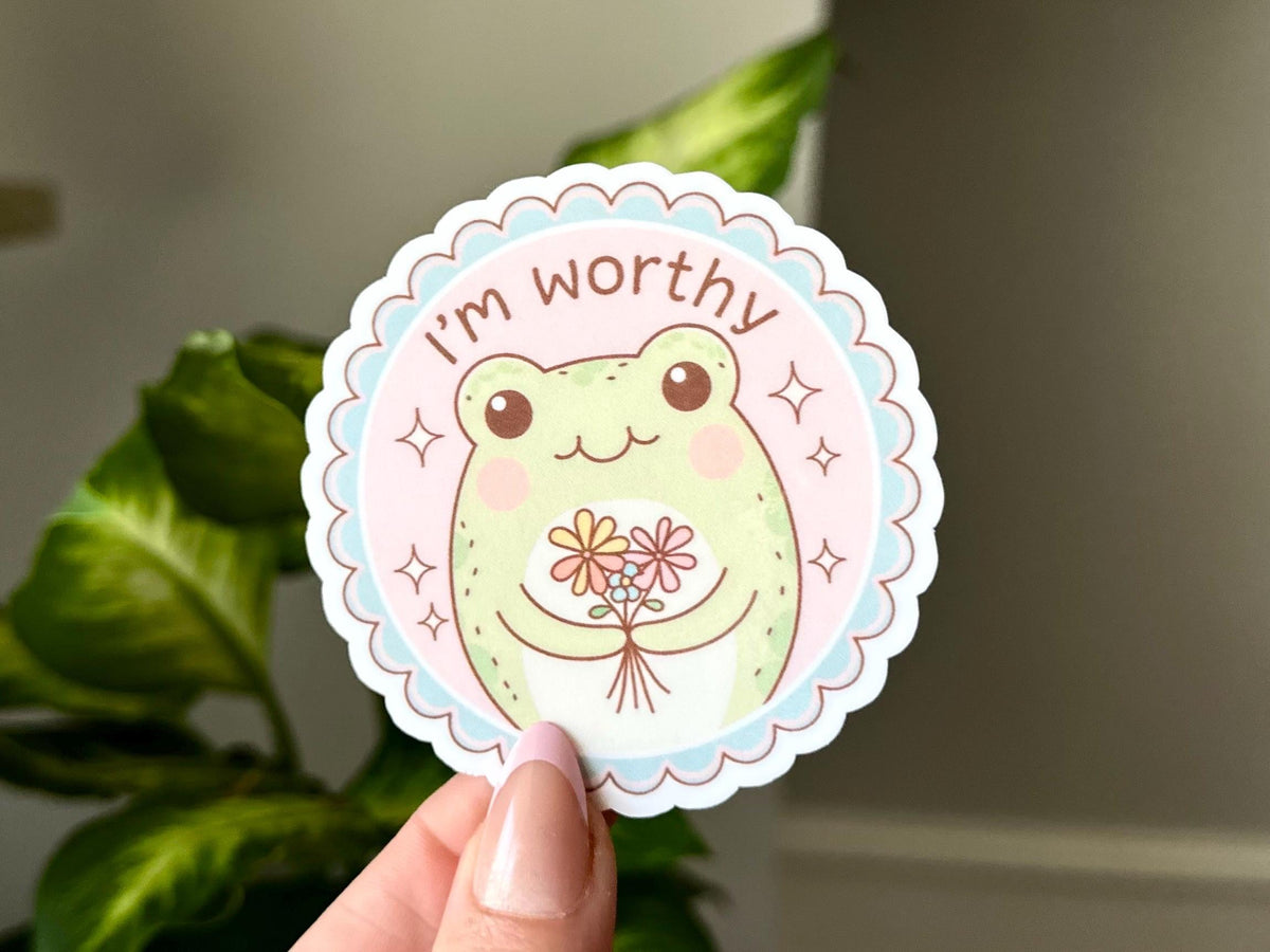 I'm Worthy Frog sticker – view 2